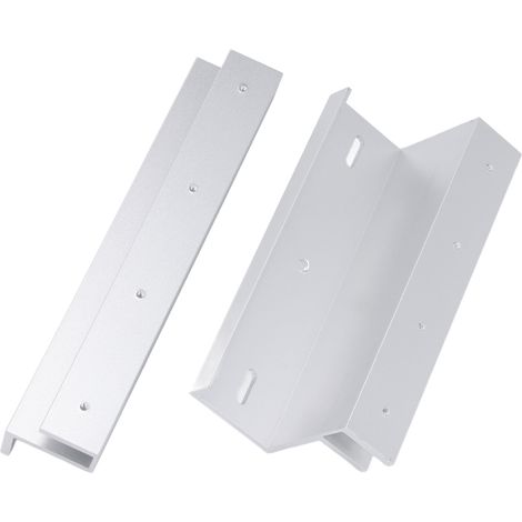 Support de serrure électromagnétique 280 kg, porte simple, contrôle d'accès, support de serrure électromagnétique, portes vitrées sans cadre supérieures et inférieures (1/5)