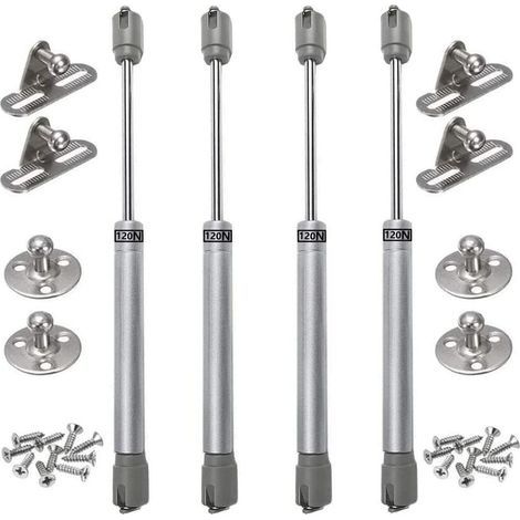 4PCS vérins à gaz 120N verin meuble hydraulique ressort amortisseurs à gaz d'origine porte armoire de cuisine Bras pneumatique pour levage de porte armoire， (1/5)