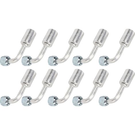 90°-Aluminium-Beadlock-Klimaanlagenanschluss, 10 Stück, 3/8-Zoll-Flex-Wechselstromadapteranschluss für LKW, Nutzfahrzeuge und Geräte (1/5)