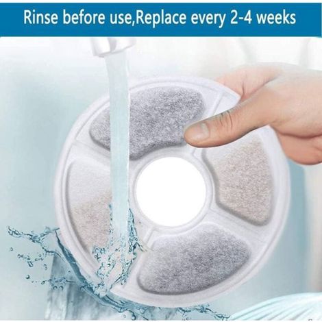 Filtre Pour Fontaine A Chat - Coton PP Epais - Pour Hydratation Saine Des Chats - Lot De 8 (1/5)