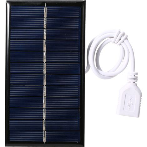 [Panneau Solaire USB] Panel Portable 1W 6V DIY Panneau Solaire Monocristallin IP65 Panneau Solaire pour Chargeur de Banque de Puissance Telephone Mobile 11x6cm