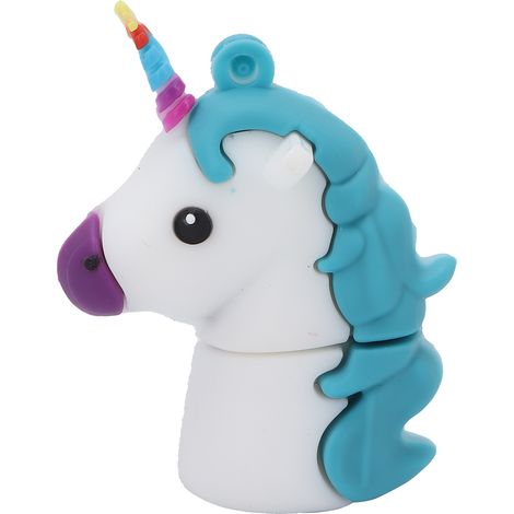 Clé USB 2.0 bleue en forme d'animal, outil de stockage de données, cadeau original pour la famille et les amis, 64 Go (1/5)