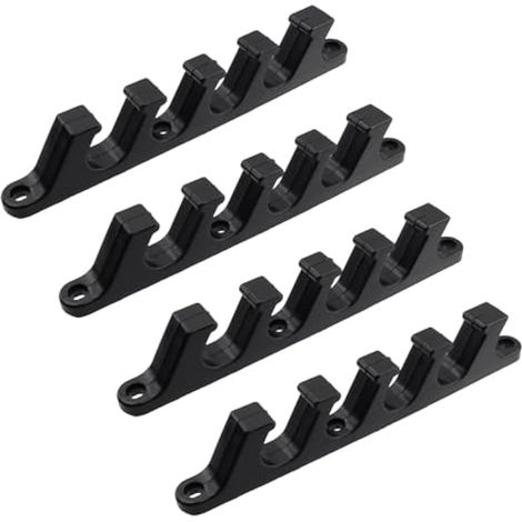 Pièce de rechange compatible 4 supports de réglage, support de réglage pour fauteuil inclinable  Pour chaise longue ou terrasse, extérieur - Position de rechange (5 positions - Noir) (1/5)