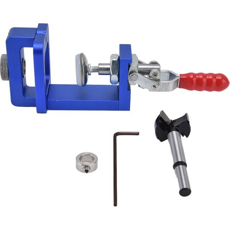 Kit Gabarit de Perçage en Alliage d'Aluminium Bleu Rouge Poinçonneuse de Trous 35mm pour Porte d'Armoire (1/5)