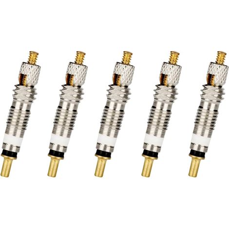 5 pièces Valve de vélo,adaptateurs de Valve de vélo Presta,Presta Valve Cores Obus Valve Presta (1/5)