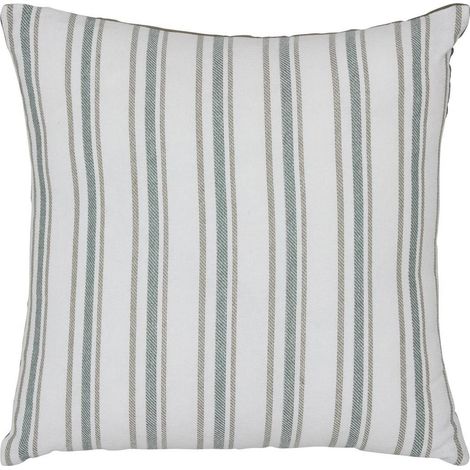 Coussin Déco à Rayures "Groove" 40x40cm Vert (1/4)