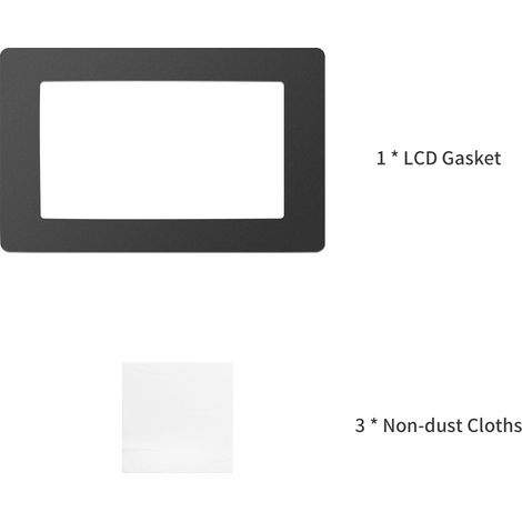 Joint LCD noir 6,5 x 4,1 pouces Protection contre les déversements de résine avec chiffons anti-poussière Compatible Wanhao D7 Anycubic Photon Photon-S imprimante 3D 5,5 pouces (1/5)
