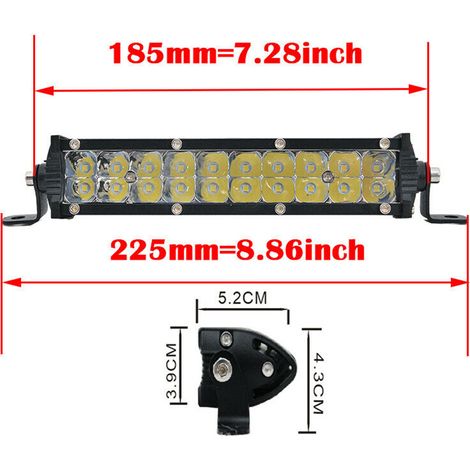 180W 20 Zoll LED-Lichtleiste, Arbeitsscheinwerfer, gelbes Nebelscheinwerfer, Fahrlicht für Geländewagen, Pickups und Offroad-Fahrzeuge (1/4)