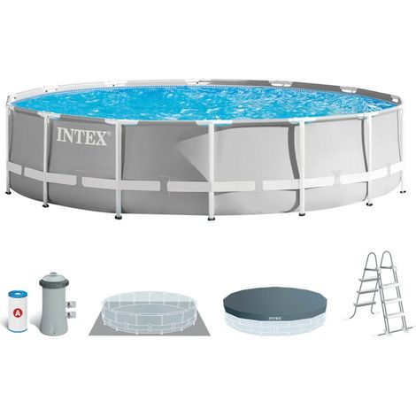 Kit de piscina de prisma redondo 4.57 x 1.07 - Intex (1/5)