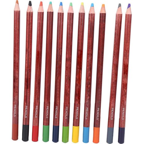 Lot de 12 crayons pastel en bois pour dessin professionnel, outils de peinture artistique, couleurs paysage. (1/5)