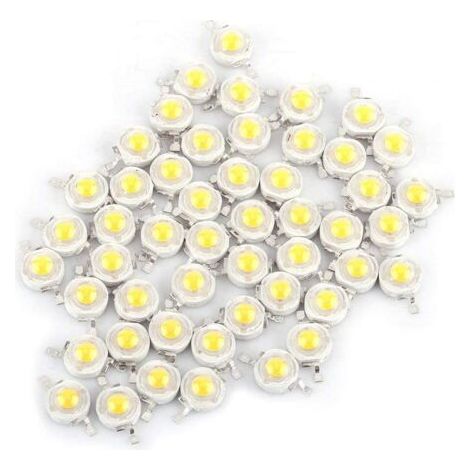 Pair - 100 pcs LED haute puissance Puce, 1 W Super Bright l'intensité de l'émetteur de lumière SMD composants diode ampoule lampe Perles Chip DIY Luminaire pour projecteur spot (1/5)