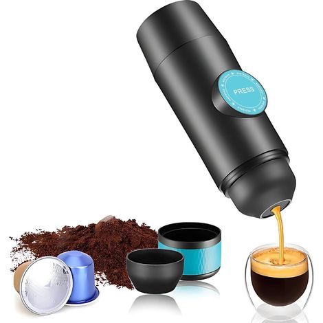 Machine à café portable, capsules, sans fil, auto-chauffante (1/5)