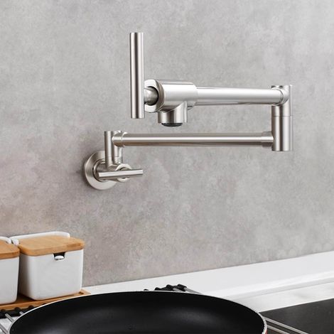 Grifo de cobre ahorrador de agua con dos manijas giratorias de 360° para baño, balcón y cocina. (1/5)