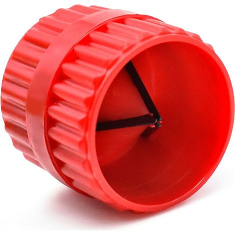 Ebavureur,Ébavureur pour tubes, Ebavureur Universel pour Tuyaux, Alésoir Intérieur Extérieur, Outil de Chanfreinage de Tube, Outil d'ébavurage de Tuyau en PVC,interieur: Ø5-38 mm, (rouge ) sunflower (1/2)