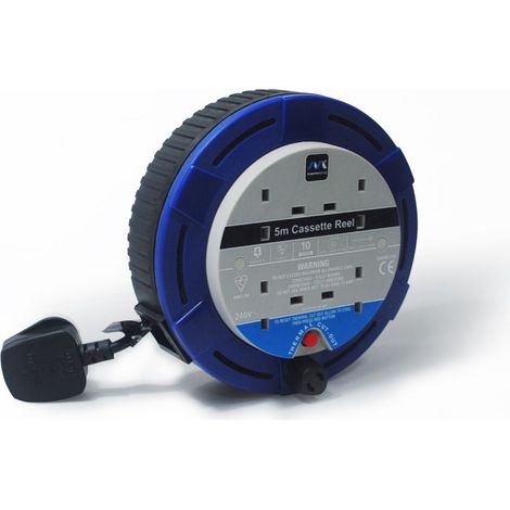 Masterplug SCT0510/4BL-MP Cassette Reel 4 Gang 10A 5m Blue SCT0510/4BL-MP MST0542 (1/2)