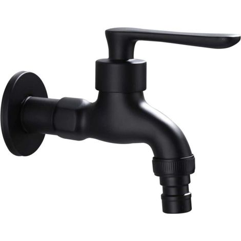 Robinet Exterieur Jardin Robinet Vintage pour Eau Froide avec Monocommande Interface (Sorties 1/2" - EntréE 1/2") 1 Convertisseur (3/4"), Convient pour Le Jardin, Machine à Laver, Longueur 11 C (1/5)