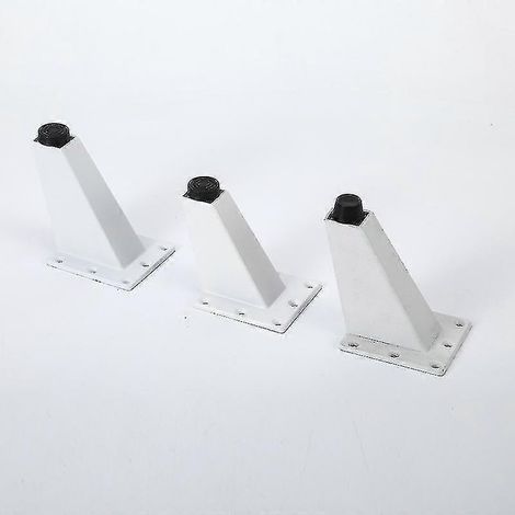Pieds de meubles réglables blancs (92 mm) en lot de 4, adaptés aux comptoirs de cuisine, comptoirs de bar, tables TV, tables, etc., fabriqués en alliage d'aluminium, peuvent être utilisés pour les can (1/5)