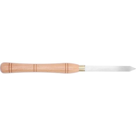 Utensile per tornitura in acciaio rapido, manico in legno, scalpello triangolare per tornio per legno (1/4)