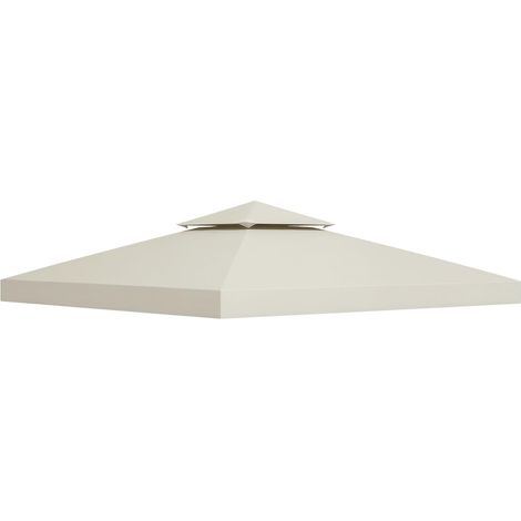 Outsunny Replacement Roof for Garden Gazebo Replacement Canvas for Gazebo 3 x 3 m Cream (1/5)