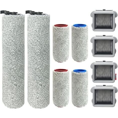 BUNTHAUS Pièces d'aspirateur compatibles avec les accessoires DYAD U10 compatibles avec l'aspirateur robot Xiaomi WD1S1A Brosse à rouleau pour sol Filtre HEPA lavable Pièces