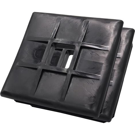 2 Pièces Embouts de Pare-Chocs Carrés Abs Noir 4 Pouces pour Tuyaux D'égout, Solide et Faciles à Installer, Accessoires pour Camping-Caravane (1/5)