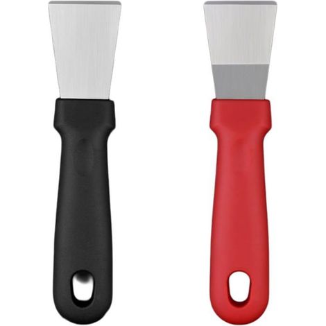 Ecleanfy - Lot de 2 grattoirs en acier inoxydable avec poignées antidérapantes, adaptés aux cendres de cheminée et aux bougies.