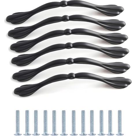 CCYKXA schwarze Küchenschrankgriffe, 128 mm Lochabstand, Schrankgriffe aus Aluminiumlegierung, perfekt für Möbelschränke, Schubladen, Kleiderschränke und Schlafzimmerschränke