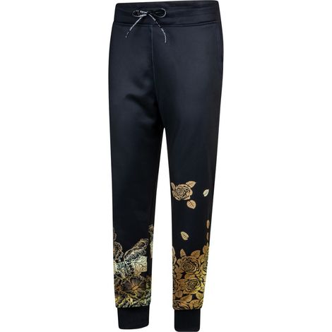 Damen-Sporthose rosa XL schwarz