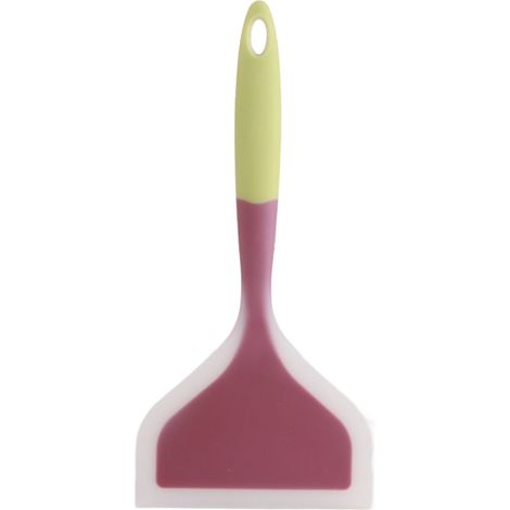 Spatule en silicone antiadhésive, large, verte, pour gâteaux, steaks et pizzas, ustensile de cuisine