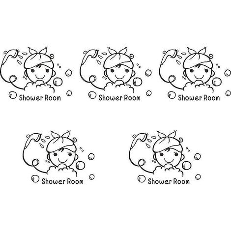 Lot de 5 autocollants muraux à motifs de dessins animés