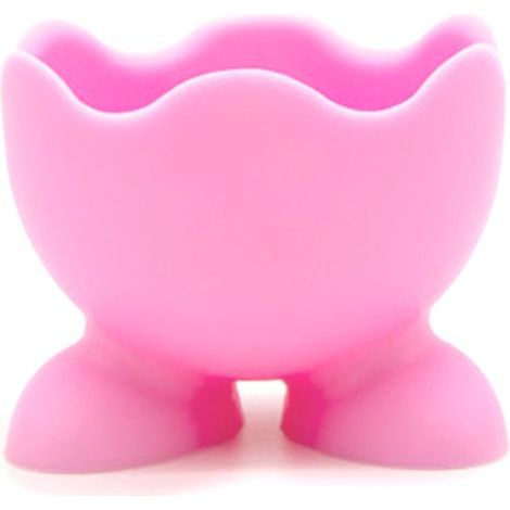 Paquete de 3 hueveras de silicona, hueveras de silicona para proteger los huevos, soportes de silicona reutilizables para huevos, soportes de silicona esmerilados para huevos (rosa) (1/5)