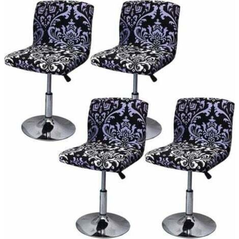 Housse de tabouret de bar avec dossier extensible pour chaise de salle à manger pivotante (Color : 5, Size : 4 pièces) (1/5)