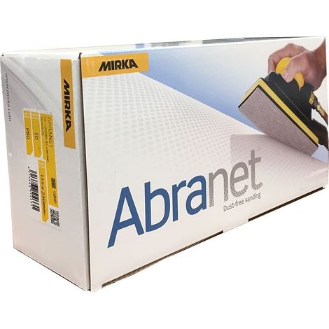 Mirka – Boîte de 50 coupes abrasives auto-agrippantes 115 x 230 mm – Grain 120 – Pour ponçage bois dur, métal et composites – Sans poussière (1/6)
