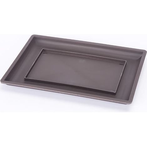 Fioriera rettangolare semplice ed elegante con sistema di drenaggio, robusta e adatta per piante grasse, con ampio sottovaso.