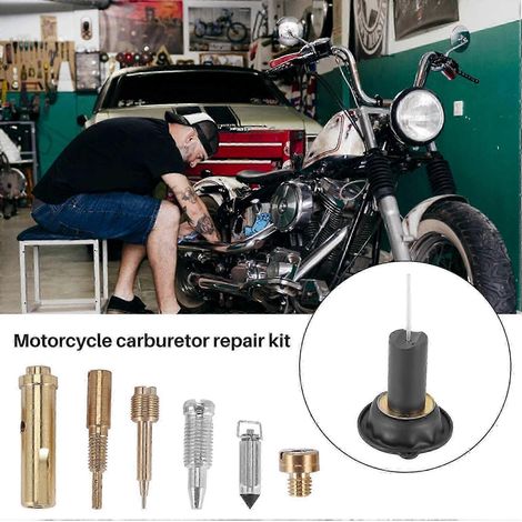 Kit de reparación de carburador de motocicleta. Kit de pistón, flotador y junta del carburador para Yamaha Virago 250 Edition 0715. (1/4)