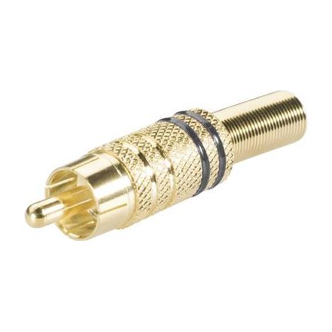 Cinch/RCA mâle, droit BKL Electronic 0101006 Nombre de pôles: 2 noir 1 pc(s) (1/2)