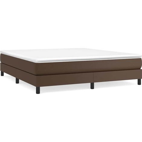 Maison Exclusive - Boxspringbettgestell Braun 180x200 cm Kunstled (1/5)
