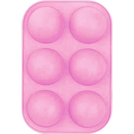 Demi-sphère, moule à pâtisserie maison pour la confection de gelées, dôme, facile à démouler-Pink (1/5)
