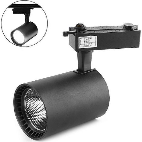 Projecteur sur rail LED COB noir pour magasin ou boutique (1/5)