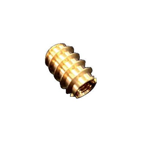 Écrous laiton double filet diamètre 6 boîte de 20 pièces - FAUQUET