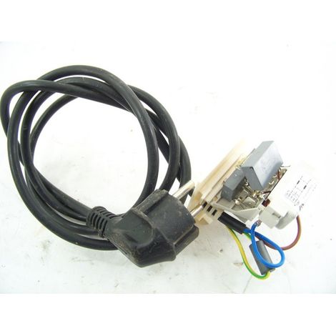 Ersatzteil - Power Cord EU Stecker mit Ferrite, original -  - ARISTON HOTPOINT, INDESIT, WHIRLPOOL, SCHOLTES, LADEN, BAUKNECHT, IGNIS, KITCHENAID, IKEA, PRIVILEG