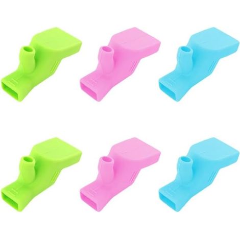 Rallonge De Robinet - Extension Silicone Pour Lavabo Enfants - Adaptateur Universel Pour Robinets Droits Et Courbes - 6 Pièces (1/5)