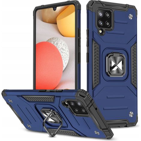 Wozinsky Ring Armor Hybrid-Schutzhülle + Magnethalterung für Samsung Galaxy A42 5G, Blau (1/5)