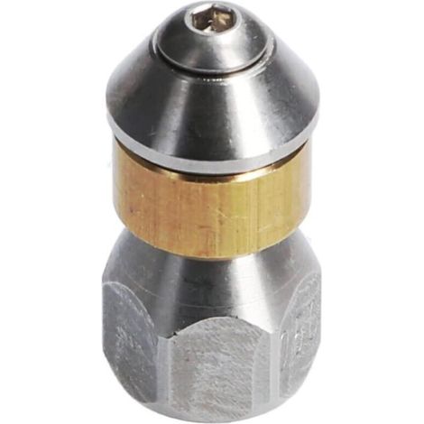 Buse rotative pour nettoyage de tuyaux de nettoyeur haute pression entrée IG acier inoxydable laiton 5800 MPa (1/5)