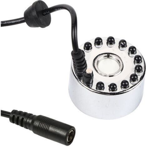 RHG Atomiseur Ultrasonique 24V Brumisateur à Ultrasons à Changement de Couleur Brumisateur d' Atomiseur D'éTang Humidificateur avec adaptateur prise ue 100-240V (1/5)
