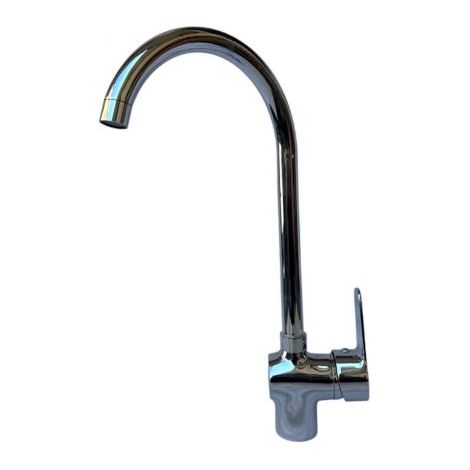 Miscelatore cucina mix lavello rubinetto alto cromo lucido mod praiano (1/5)