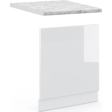 Façade Fame-Line, Blanc Haute brillance, 60 cm , PT Marbre, Vicco