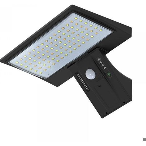 Lampe solaire avec détecteur de mouvement, éclairage de sécurité étanche, applique murale 3 couleurs avec télécommande pour jardin (1/5)