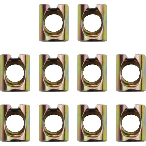 Lot de 10 écrous cylindriques métriques M6, chevilles croisées, écrous fendus, vis pour lit de bébé, kit de remplacement de quincaillerie pour lits superposés, têtes de lit, chaises, meubles M6 x 10 m