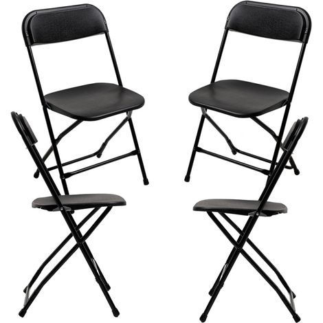 Sillas Plegables - Pack 4 Sillas Dona Plegable - Negro
